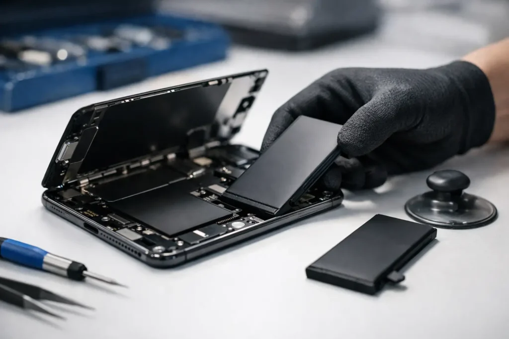 Batteriskift iPhone med original del