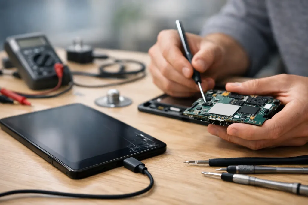 Tablet lader ikke op reparation og fejlfinding