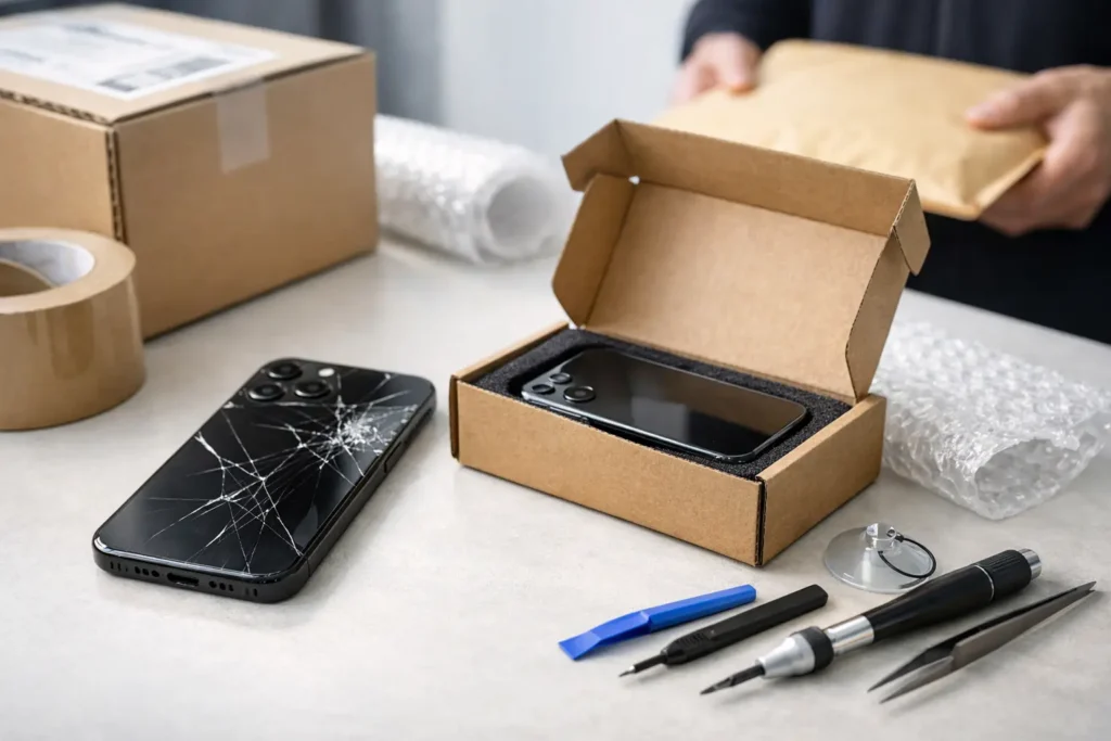 Forsendelsesreparation af iPhone uden bøvl